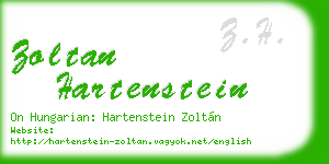 zoltan hartenstein business card